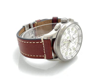 Cargar imagen en el visor de la galería, RELOJ VICTORINOX AIRBOSS MECH CHRONO, CUERO CAFE 241598
